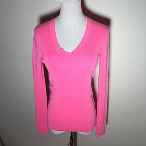 Banana Republic Bright Barbie Pink Merino Wool Sweater